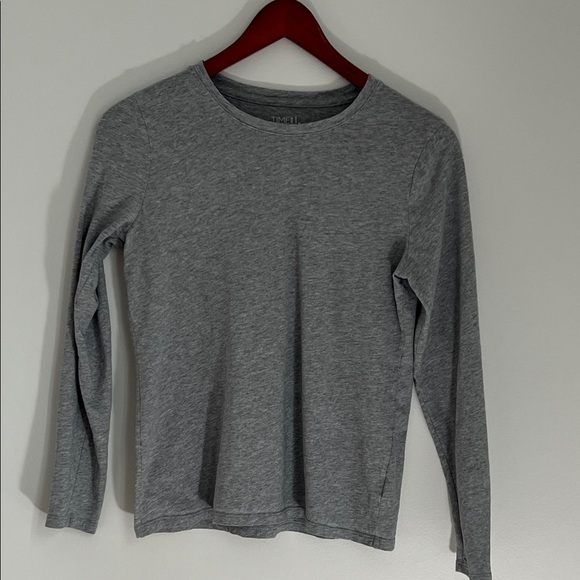 Time and Tru Tops - Time and Tru Charcoal Heather 100% Cotton Long Sleeve Top Size S